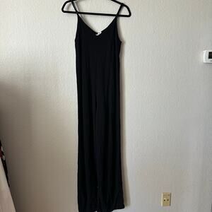 Reformation V-Neck Jumpsuit Black Size Small